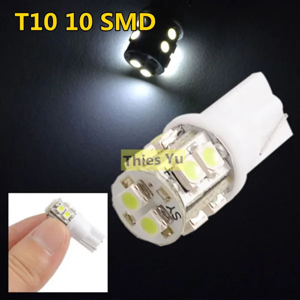 W5W T10 Синий 1210 3528 SMD 10 светодиодный автомобильный боковой габаритный светильник