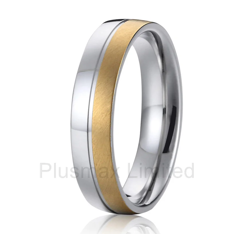 high quality anel ouro Two tone wedding band for men gold color fashion finger titanium rings
high quality anel ouro Two tone wedding band for men gold color fashion finger titanium rings