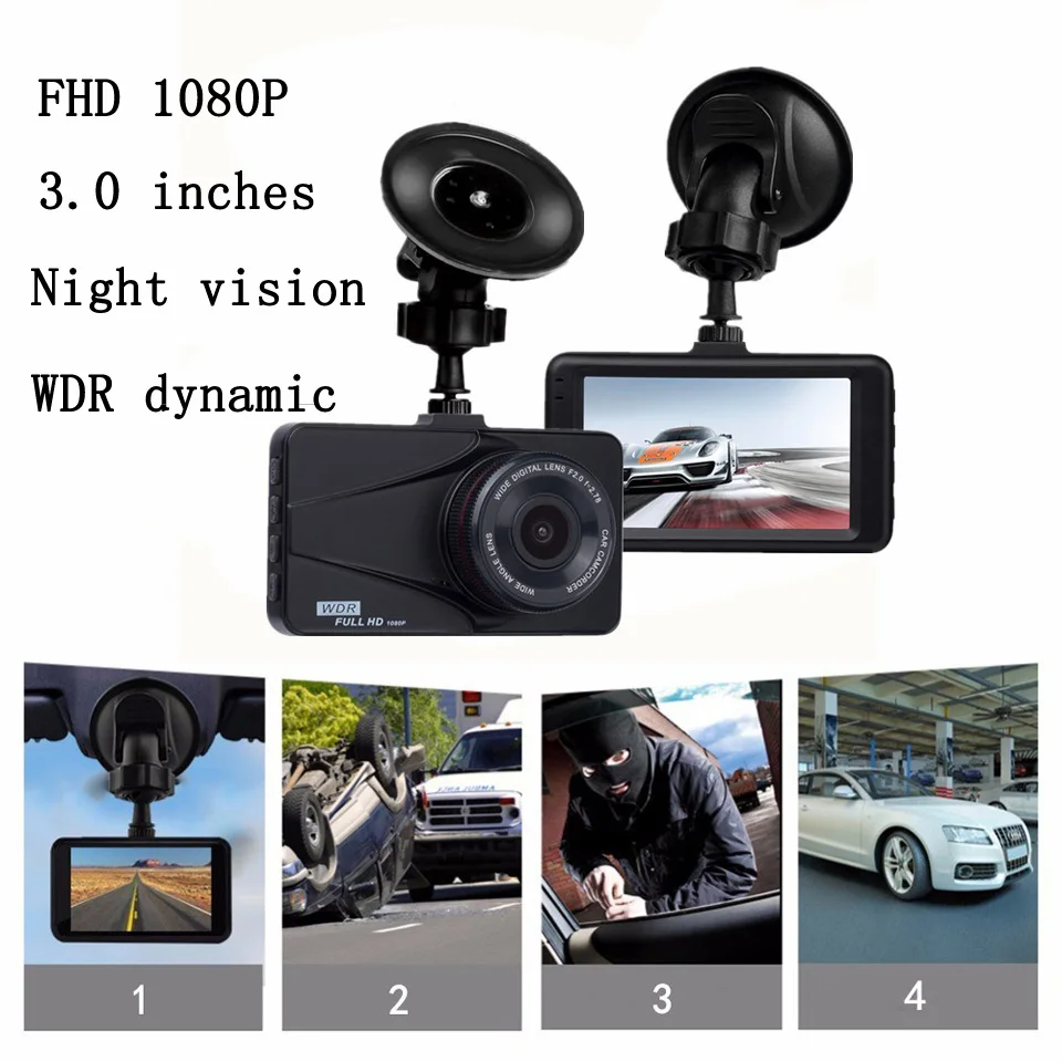Автомобильный видеорегистратор камера видео регистратор Full HD 1080 P " Dashcam Автомобильная камера Dash монитор камеры ночного видения 170 градусов регистратор g-сенсор