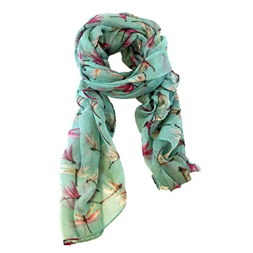 

JAYCOSIN Lady Womens Long Cute Dragonfly Print Scarf Wraps Shawl Soft Scarves Spring amazing j18