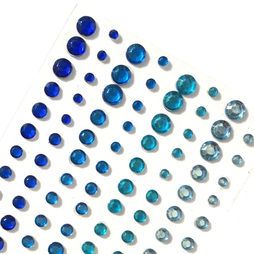Blue (120 gems) Упаковка из 1 шт.) Разные цвета размер скрапбук самоклеющиеся акриловые драгоценные камни смолы наклейки с изображением драгоценных камней - Цвет: Blue (120 gems)