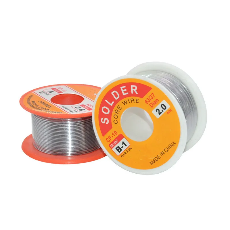 

0.6/0.8/1/1.2/1.5MM 63/37 FLUX 2.0% 50g Tin Lead Tin Wire Melt Rosin Core Solder Soldering Wire Roll