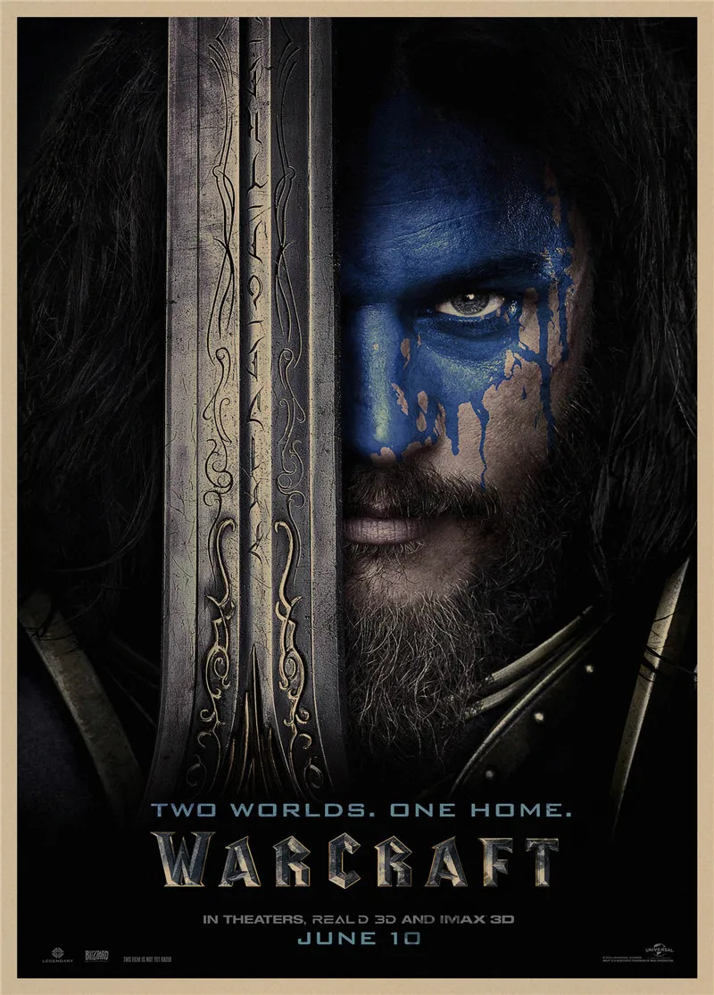 Warcraft ретро плакат, крафт-бумага, бумага для бара, кафе, домашний декор, настенная роспись