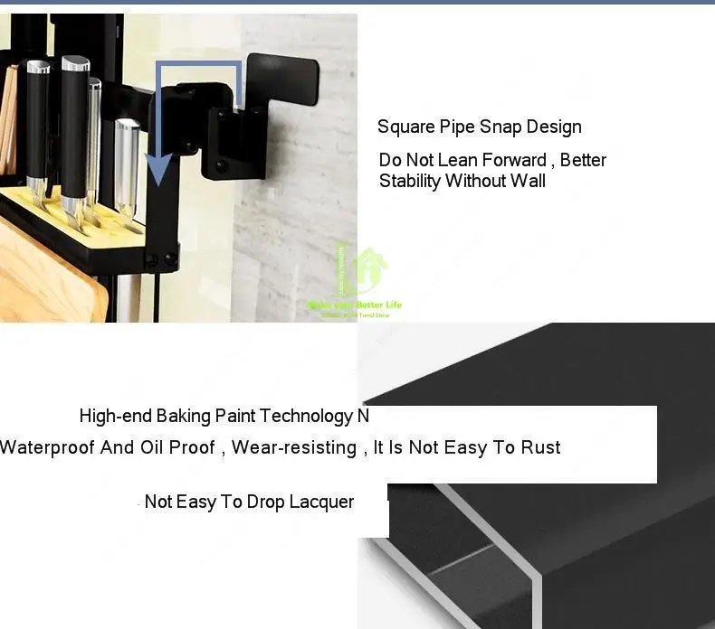 Кухонная полка из нержавеющей стали, настенная подвесная стойка, черная стойка для раковины, отверстие-резак, сушилка для дренажной чаши, коллекция приправ