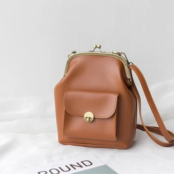 

Vintage Clip Women's Bags PU Leather Shoulder Crossbody Bags for Women Designer High Quality Brand Women purses Messenger Bag