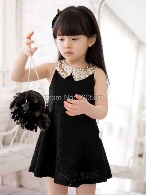

Retail High quality new summer girl flower lace style princess one-piece dress kid Children clothes