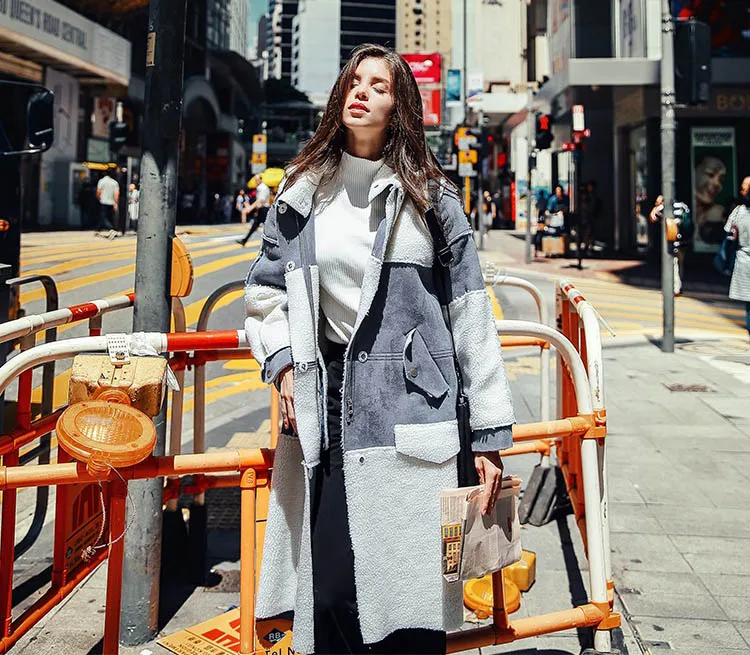 suede leather coat grey 08