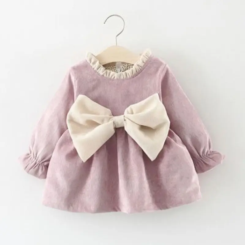 Милое платье с большим бантом для маленьких девочек зимнее пальто|Платья| |