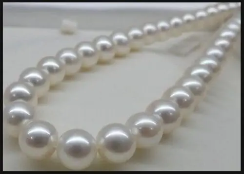 

FREE SHIPPING HOT sell new Style >>>>HUGE CHARMING AAA 11-12MM SOUTH SEA GENUINE WHITE PEARL NECKLACE 14K18
