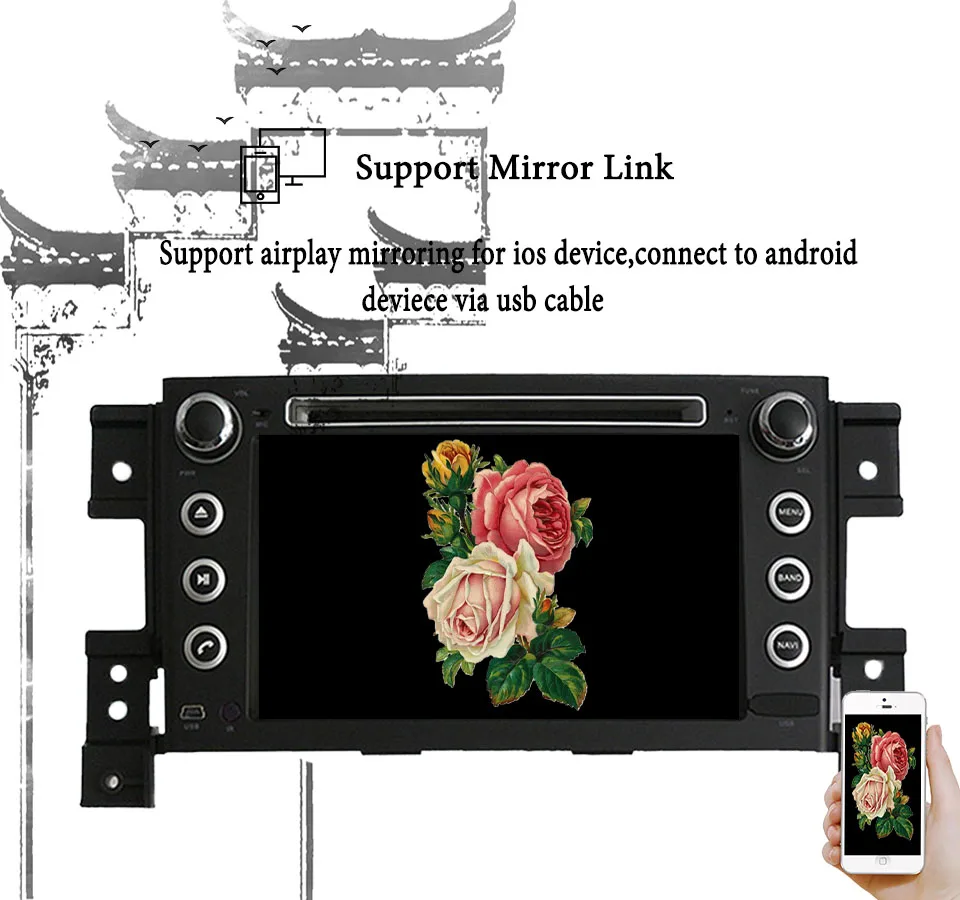 Sale Car Multimedia Player for Suzuki Grand Vitara 2006-2013 Octa Core,Android 9.0 4GB RAM 64GB ROM,GPS,Radio,Bluetooth,DVD Auto Pc 4