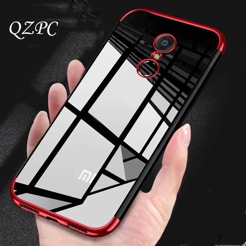 

QZPC Case For Xiaomi Redmi note4x note4 note5A 5A 4A For Redmi 5 5plus note5pro Plating Soft Case Transparen Black Dropshipping