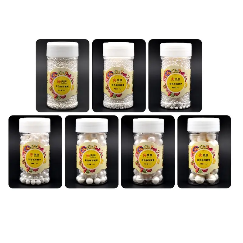 

85g White Pearl Candy Sugar Edible Beads DIY Cake Ice Cream Chocolate Craft Decoration Baking Decorative Supply