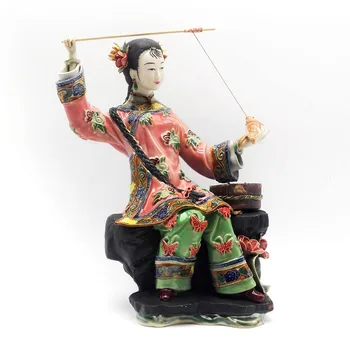

Antique Beautiful Angel Marvel Collectible Figurine Chinese Female Porcelain Fashion Dolls Sculptures Vintage Statue Home Decor