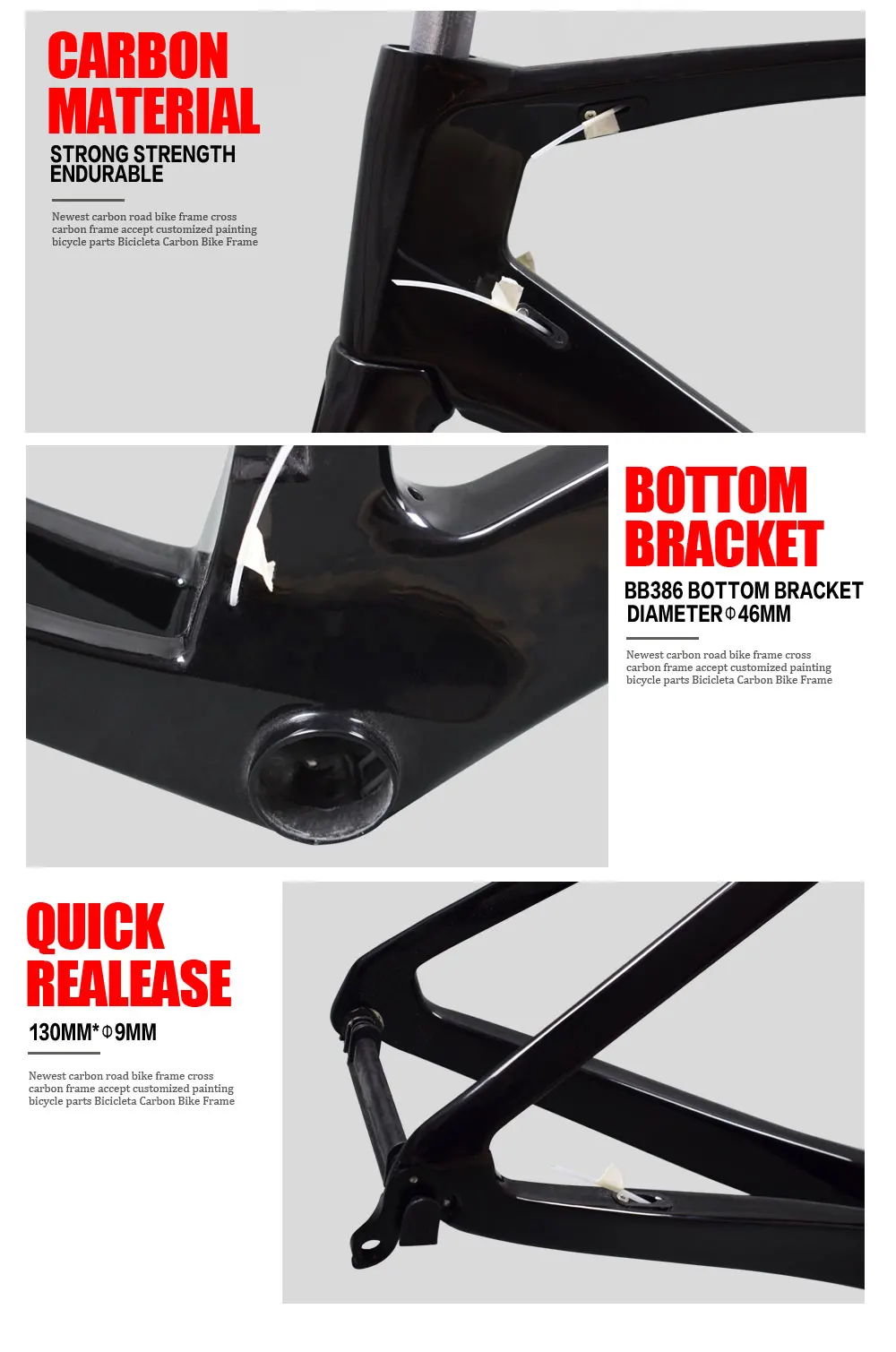 Discount Newest OEM carbon road bike frame BB386 bottom bracket framework carbon 700c chinese cheap carbon frames road bike 16 Discount Newest OEM carbon road bike frame BB386 bottom bracket framework carbon 700c chinese cheap carbon frames road bike 16