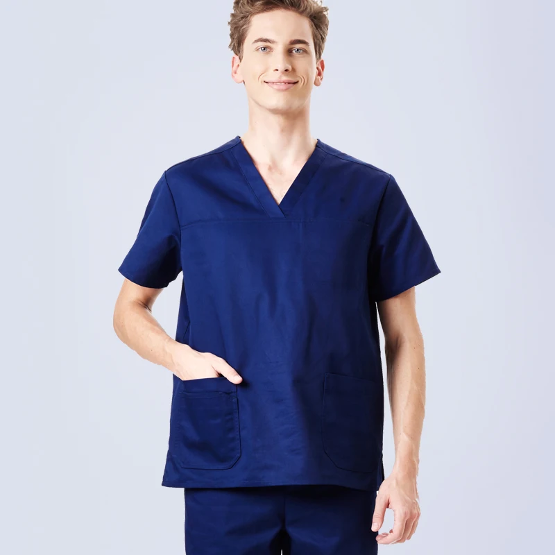 4XL Men's Medical Workwear Hospital Doctor Nurse Short sleeve Medical