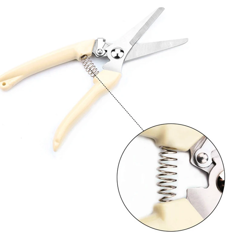 Straight shanks stainless steel gardening pruning shears garden grafting scissors fruit picking  pruning tools  