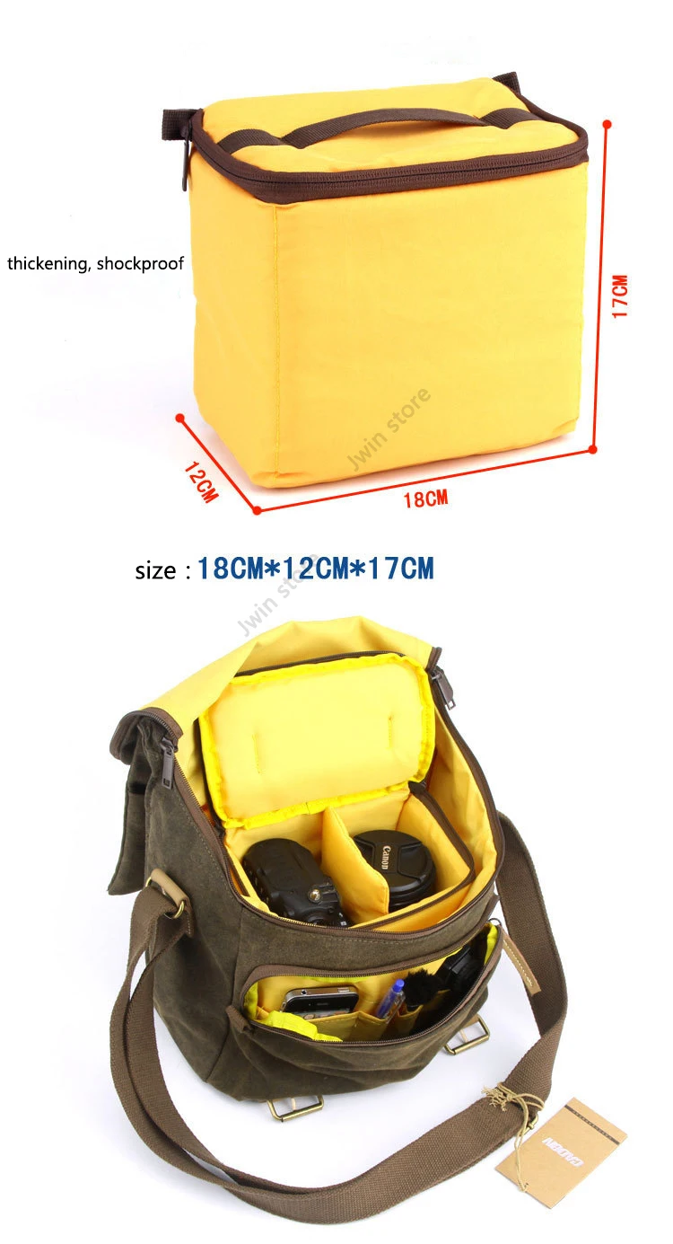 CADeN Слинг сумки на плечо цифровой водонепроницаемый холст мягкая сумка для Canon EOS Nikon sony FujiFilm Olympus Panasonic DSLR камеры N2