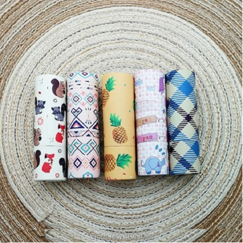 12.1mm Empty Makeup Lipstick Tube Kraft Papery Refillable Tube Lip Balm Container Round Cosmetic Lip Stick Tube  (2)