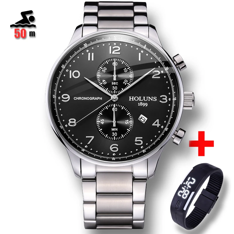 Tanie 50m wodoodporny Relojes męskie zegarki marki luksusowe mężczyźni wojskowy sportowy zegarek męski zegarek kwarcowy zegar relogio masculino