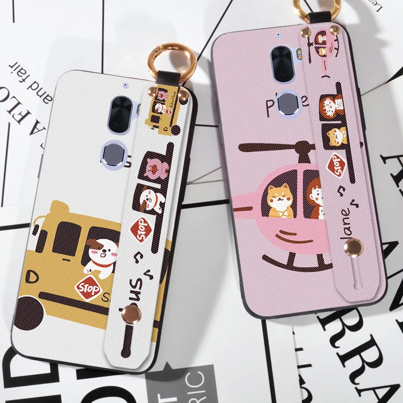 

Wrist strap Cartoon Cases For Coolpad LeEco Cool 1 Cool1 Piggy Puppy Couple Skin Cover For LeEco Le Pro 3 Ai Edition X650