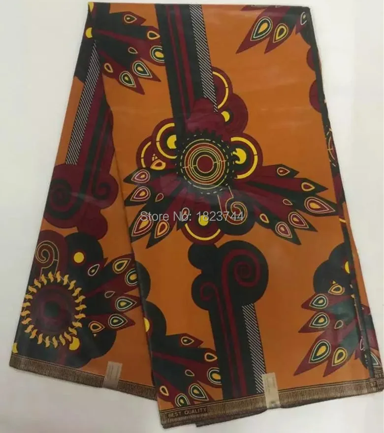 (6 ярдов/шт) NJW7224-7 Бесплатная доставка печатает Java воск ткани для платья высокого