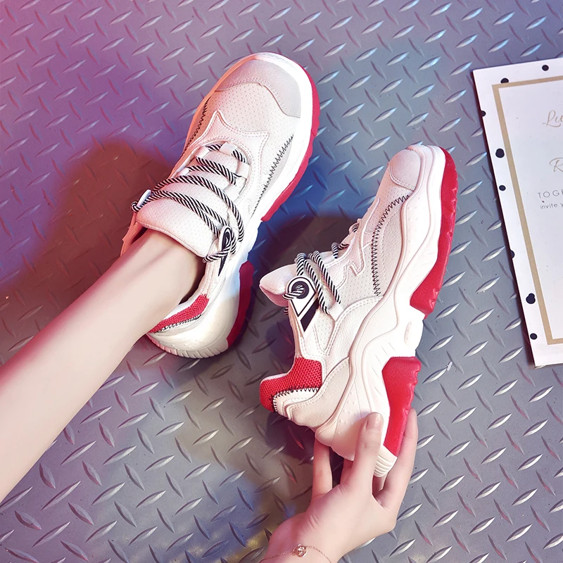 

Autumn/Winter New Chunky Sneakers Women Casual Sneaker Wild Harajuku Shoes Platform Sole Dad Shoes