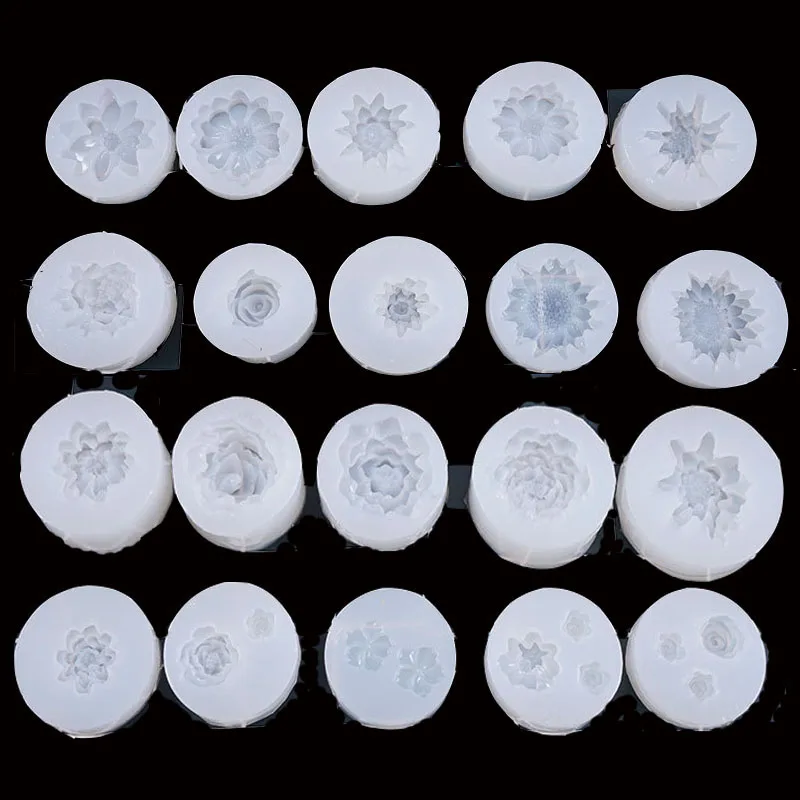 

1PC Multi Flower DIY Craft Pendant Expoxy Tools Crystal Scale Jewelry Resin Molds for Jewelry Making Tool