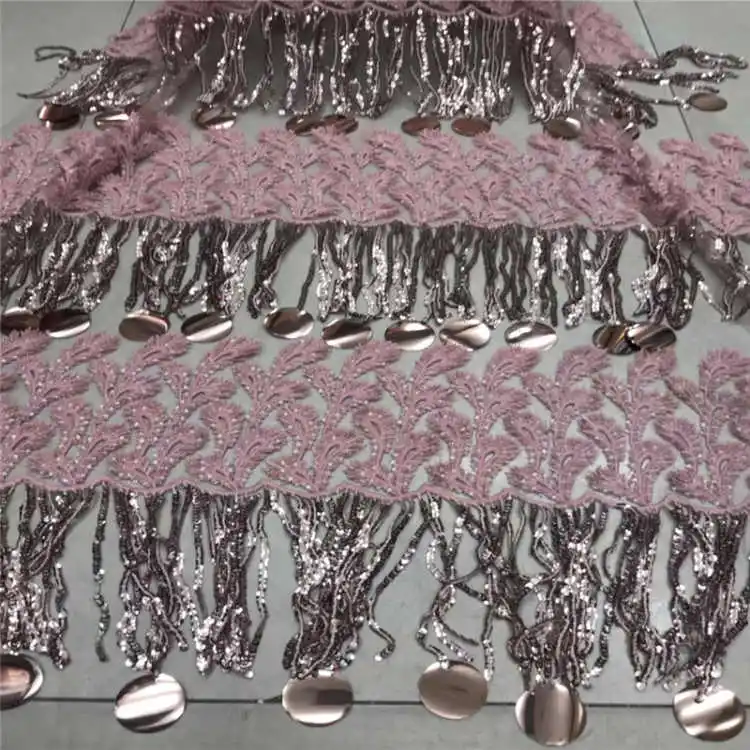 Нигерии кружевной ткани в sequines платье Материал блестка серебряные блестки ткани высокого качества африканская блесток ажурная ткань - Цвет: picture13
