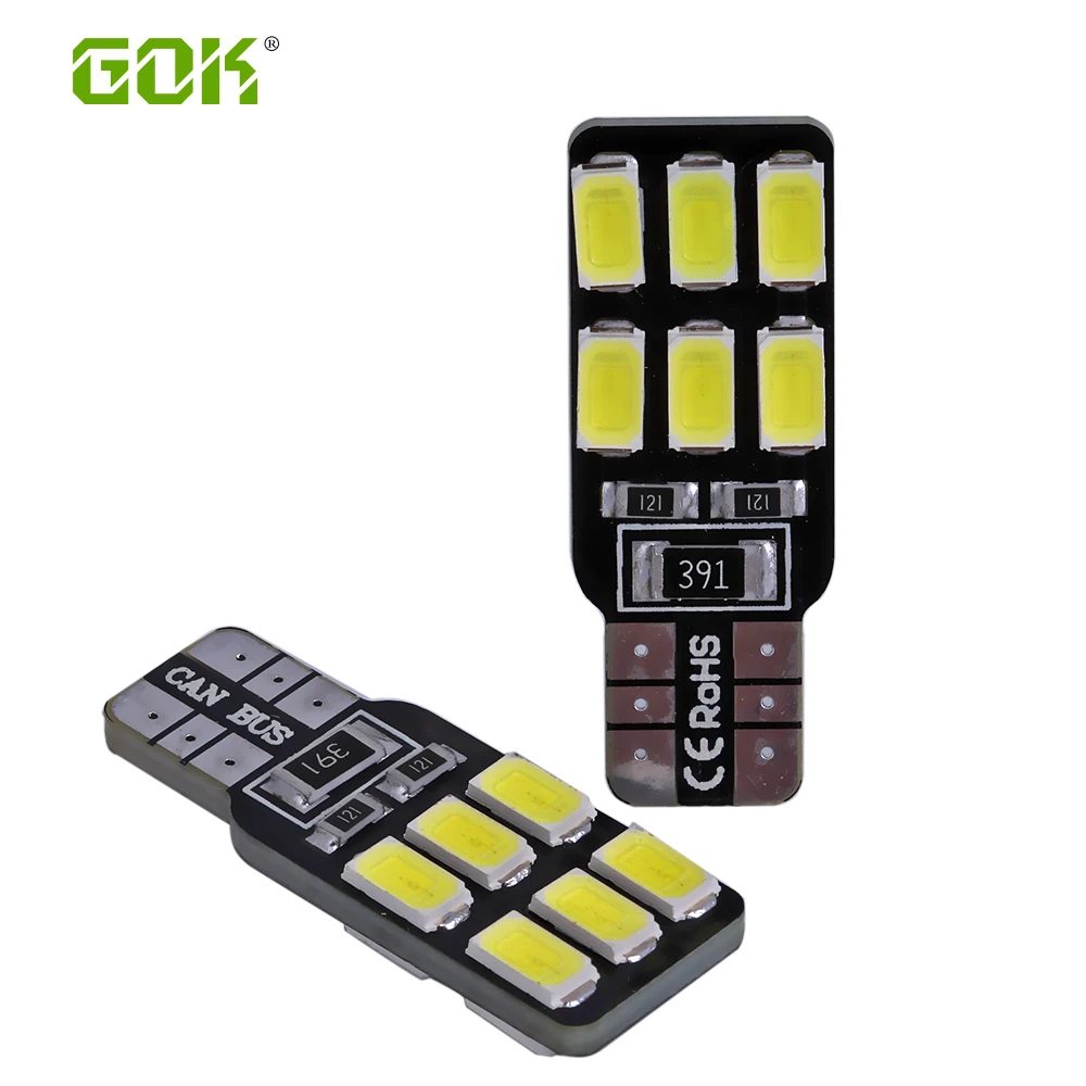 2 шт. без ошибок T10 Canbus Led w5w led 158 168 194 5630 5730 12smd t10 Автомобильная сменная лампа CAN-шина