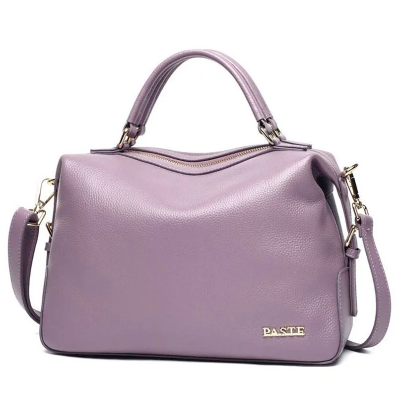 Fashion Genuine Leather Women Bag Brand Solid Color Women s Messenger Shoulder Bags Leisure Soft Cowhide