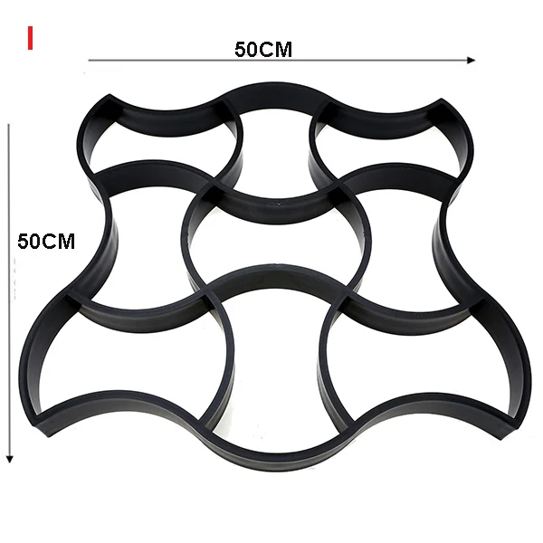 DIY тротуарная форма, пластиковая дорожка, мощение, формы для цементных кирпичей, сад, дорога, бетонные формы для сада, дома, Прямая поставка - Цвет: 50CM-50CM
