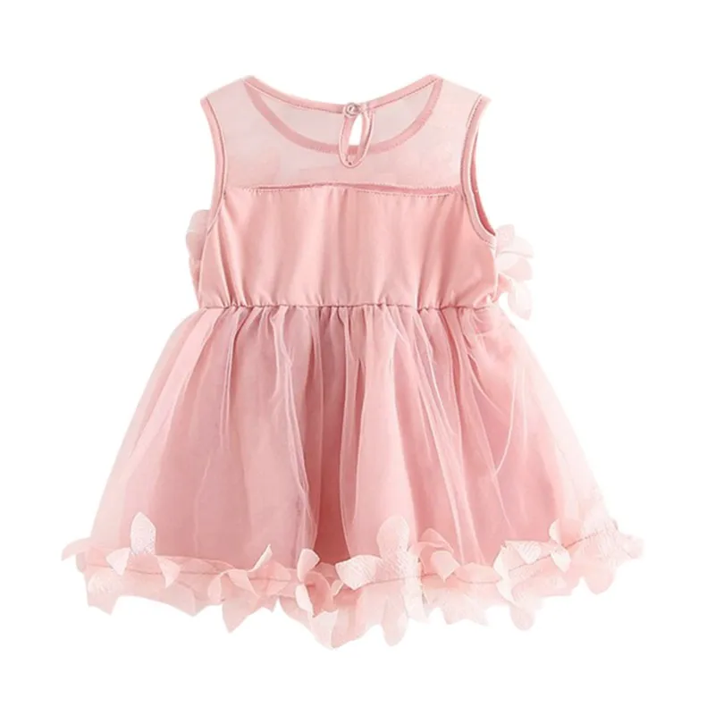 Новое милое платье принцессы, одежда для маленьких девочек, нарядные платья на свадьбу, детская одежда, розовая аппликация