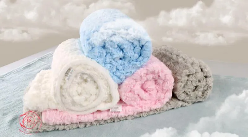MOTOHOOD Rose Velvet Baby Blanket Baby Swaddle Wrap Swaddling Winter Warm Brand Bedding Soft Infant Crochet Blanket 76102cm (2)