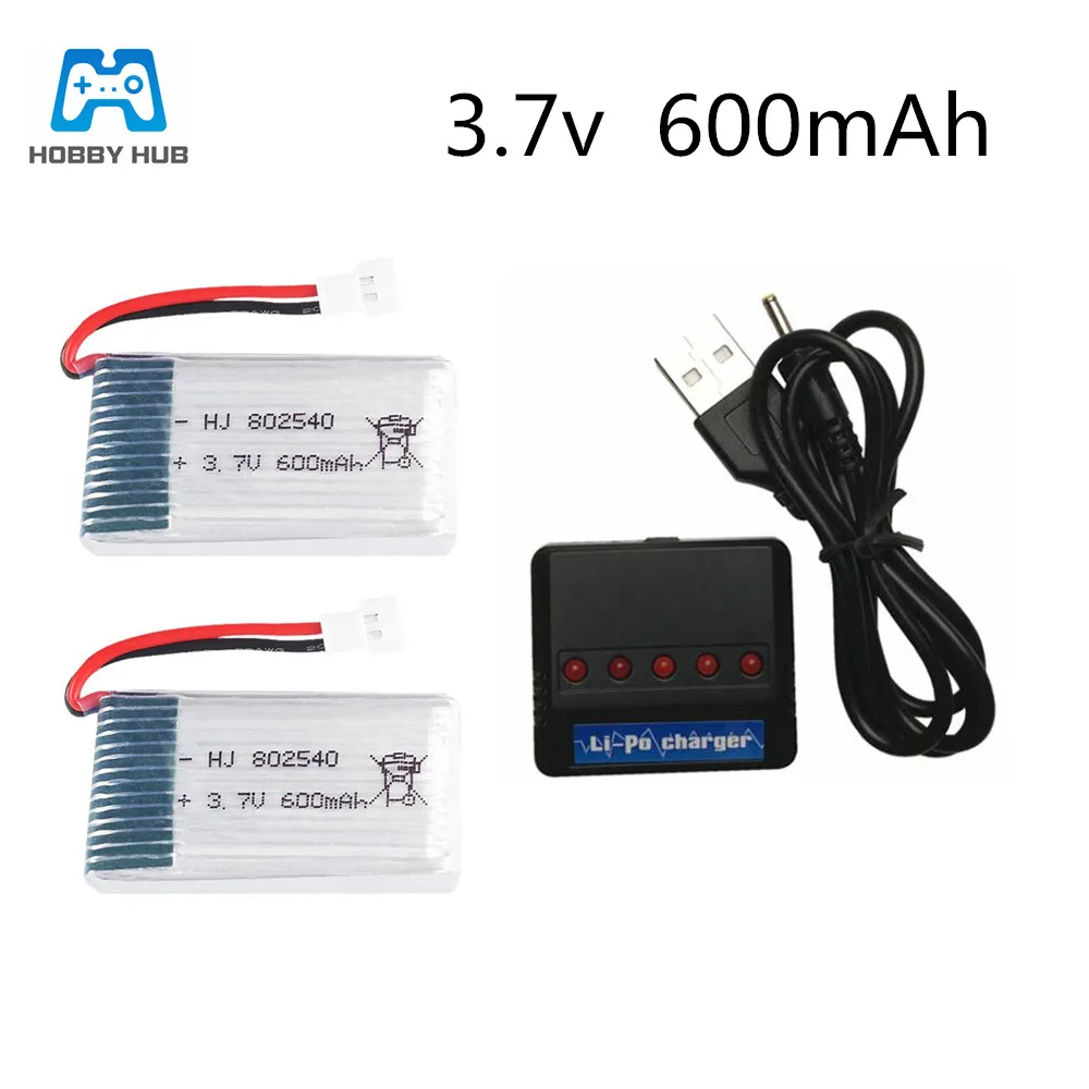 2/3/4pcs 3.7V 600mAh 25C Lipo battery+Balance Charger for Syma X5SW X5C X5 QX80 X5HC X5HW CX-30 M68 509 509G 509W 802540 | Игрушки и