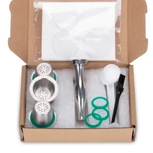 Капсульный Набор для кофе из нержавеющей стали+ щетка многоразовые перманентные корзинки для фильтрации кофе для машины Nespresso DIY наборы для кофе и чая