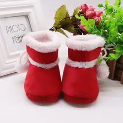 Зима-осень warm Новый милый красный бахрома из флока Детские Зимние слипоны Обувь для девочек малыш сначала ходок Обувь