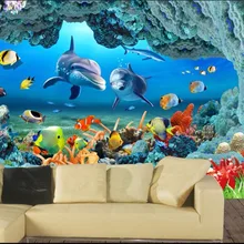 3d фотообои на заказ обезьяна слон гигантская клюва птица детский