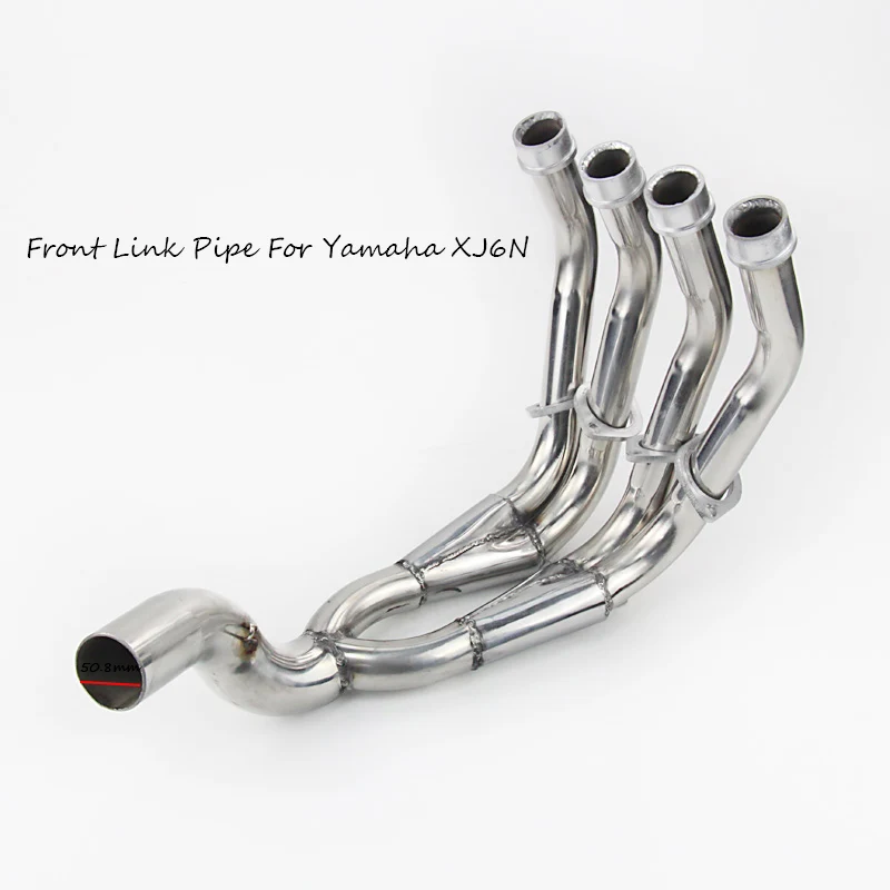 

New Motorcycle Exhaust Stainless Steel Front Link Pipe Without Muffler Slip on For Yamaha XJ6N XJ6 Motorbike Modifid Pot Escape