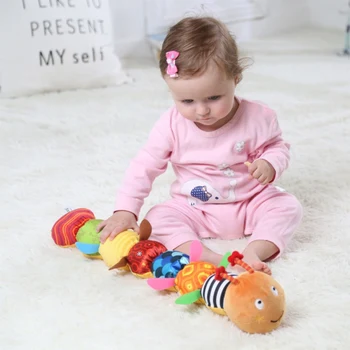 

Cute Baby Toy Musical Rattle With Ring Bell Cute Cartoon Animal Plush Doll Early Educational Plush Animals For Babies