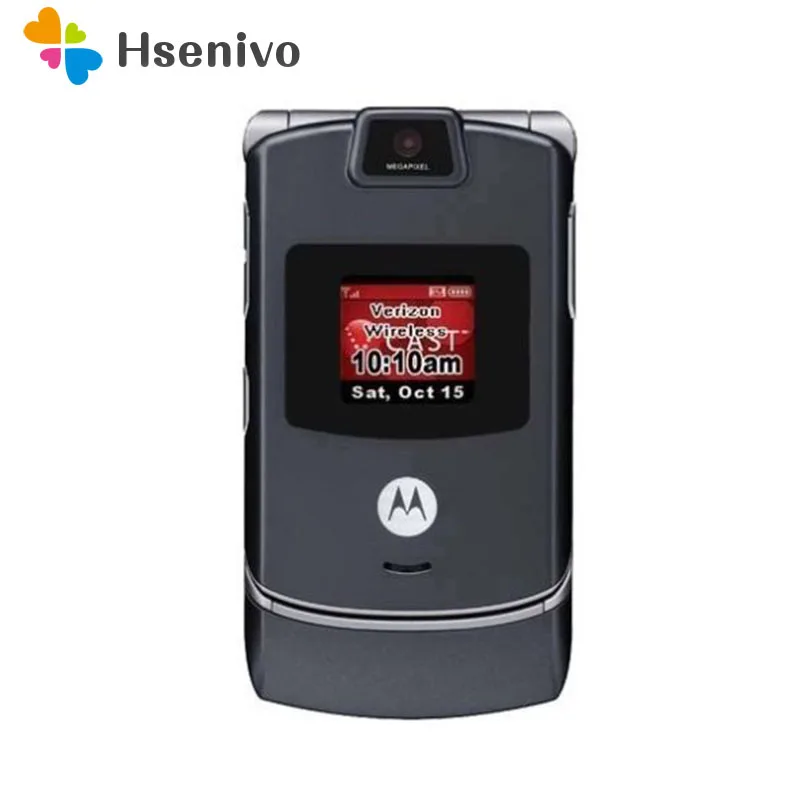 V3c 100% хорошее качество оригинальный Motorola Razr V3c CDMA мобильный телефон один год гарантии Бесплатная доставка только есть английский язык