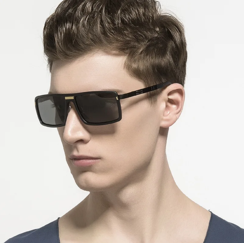Óculos Новая мужская поляризационные солнцезащитные очки большой кадр claviscopic стекло Рыбалка очки Вождение sunglassesHigh класса марки очки