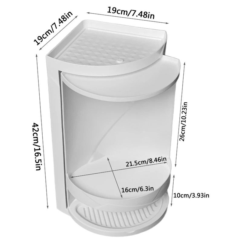 Ванная комната, вращающаяся на 360 градусов треугольная полка для ванной, кухонная Туалетная полка, угловая полка для ванной комнаты, стеллаж для хранения шкафчик, многослойный стеллаж