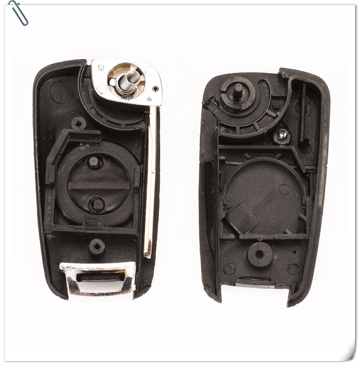 Jingyuqin 10 шт./лот, модифицированный флип-чехол для ключей автомобиля, 2 кнопки для Nissan Almera Primera X-Trail A33 NSN14/11, складной брелок