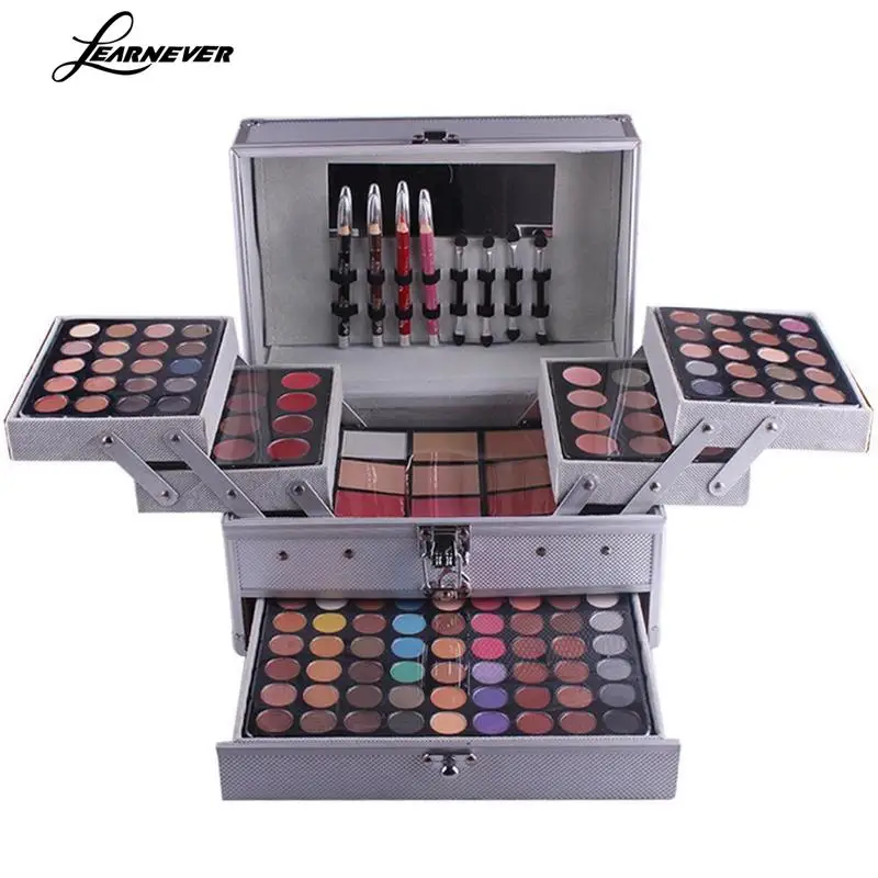 

1box Makeup Set Eyeshadow Pallete Lipstick Eyebrow Powder Lip Gloss Concealer Makeup Sponge Eyeliner Kit Maquiagem Cosmeticos