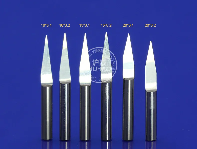 

10Pcs 3.175mm Tungsten Bit V Shape Carbide PCB Engraving Bits CNC Router Tool Choose size J3.4001-9003 acrylic carving frezer