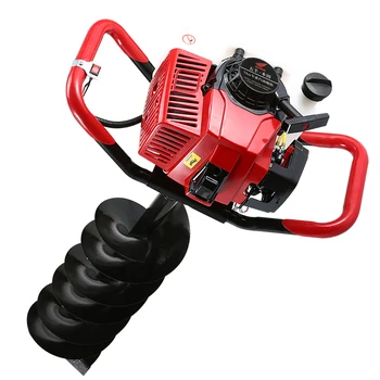 

71CC Gasoline Earth Auger With 15cm Drilling Head High Power Two Stroke Single Cylinder Gasoline Hole Drilling Machine