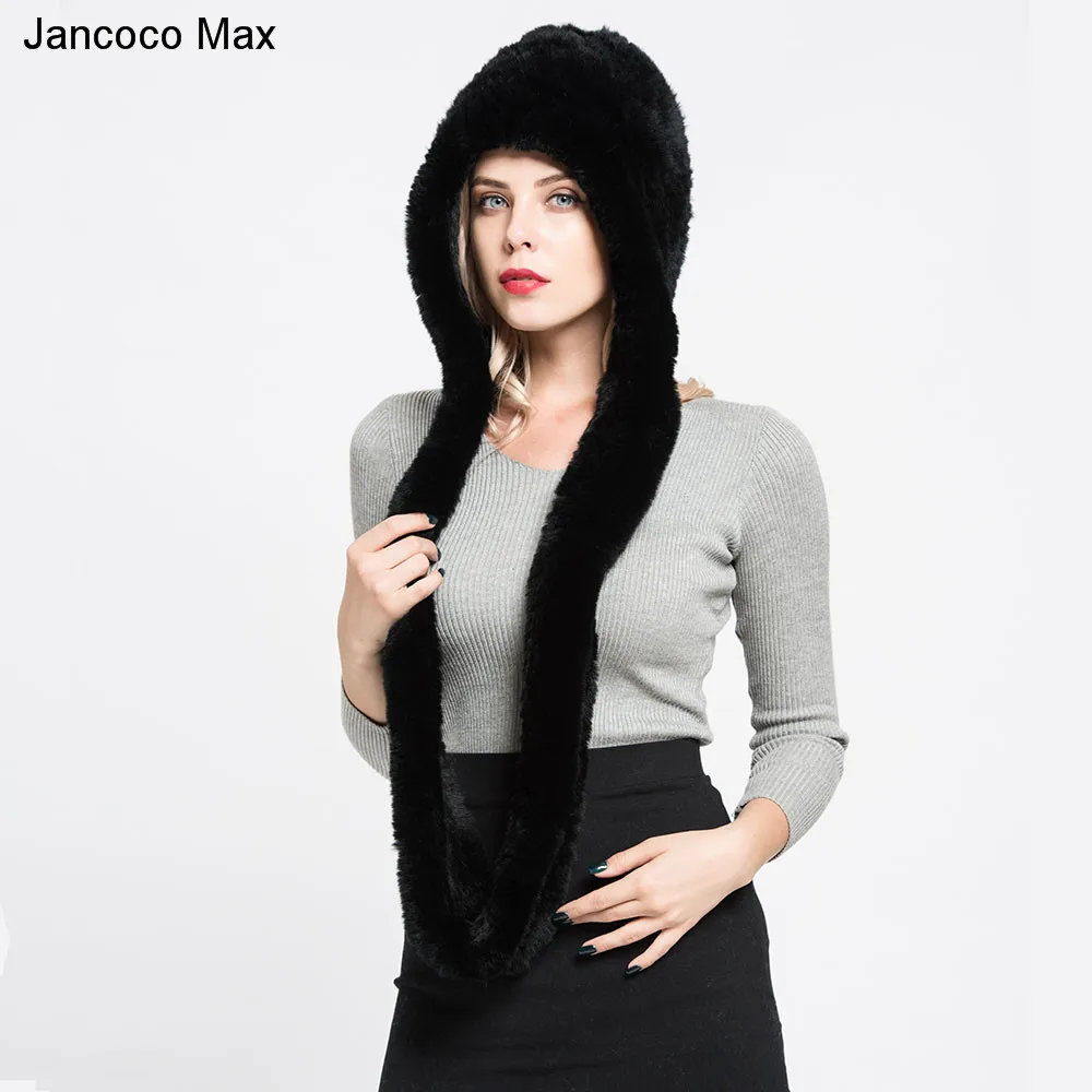 Новое поступление зимние женские настоящий шарф из меха кролика рекс мягкие теплые ветрозащитные шляпы Модные шали S7073