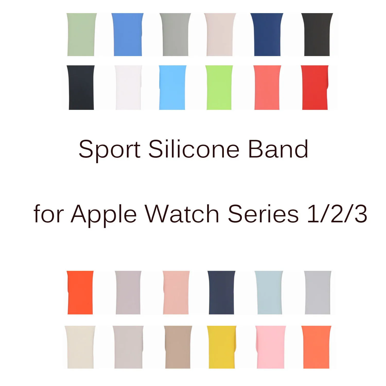 

High Quality Sport Silicone Strap for Apple Watch Band Series 1/2/3 Replacement Rubber Bracelet for iWatch 42mm 38mm Watchbands