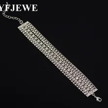 Роскошные браслеты с кристаллами для женщин, серебряные браслеты и браслеты для женщин, свадебные ювелирные изделия, винтажные браслеты B103