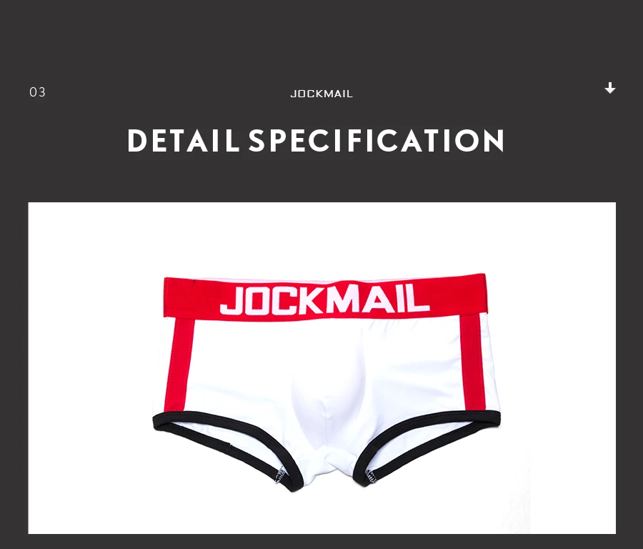 JOCKMAIL мягкое Мужское нижнее белье, боксеры, усиление выпуклости, пуш-ап чашечки, нижнее белье, мужские шорты, трусы для увеличения размера, мужские трусы